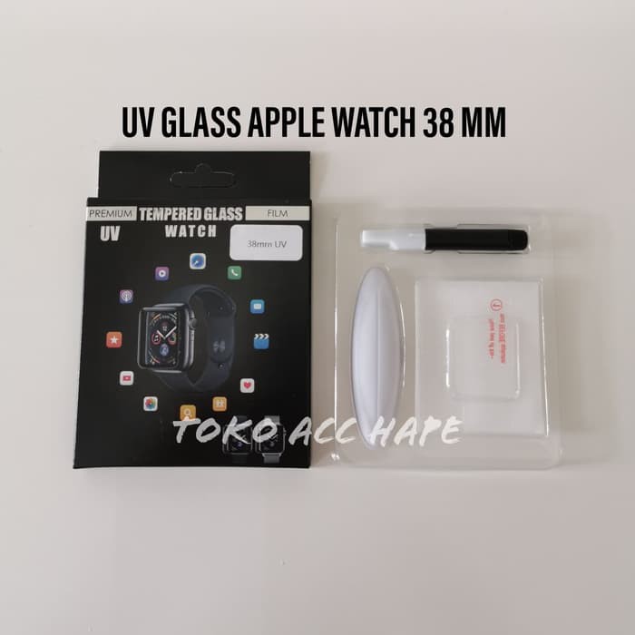 TEMPERED GLASS APPLE WATCH 38MM UV GLASS KACA UV GLUE TERBARU