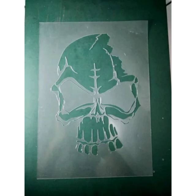 

Stencil airbrush motif tengkorak palkor