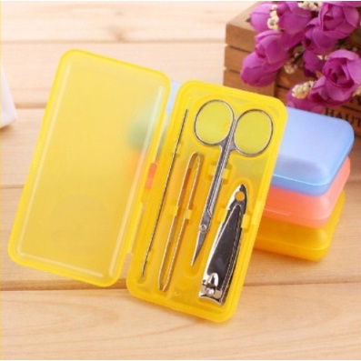 [ OBJ ] Manicure Gunting Kuku Set Korek Kuping Pedicure Set 4in1