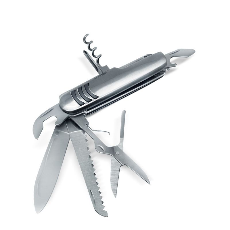 Pisau Multifungsi Pocket Knife 11 in 1 stainless steel