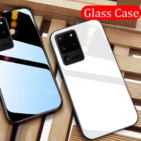 Case Samsung M12 A32 4G 5G A12 2021 M51 S20 FE A51 A71 S20 S20 Plus S20 Ultra Glass Miror Casing