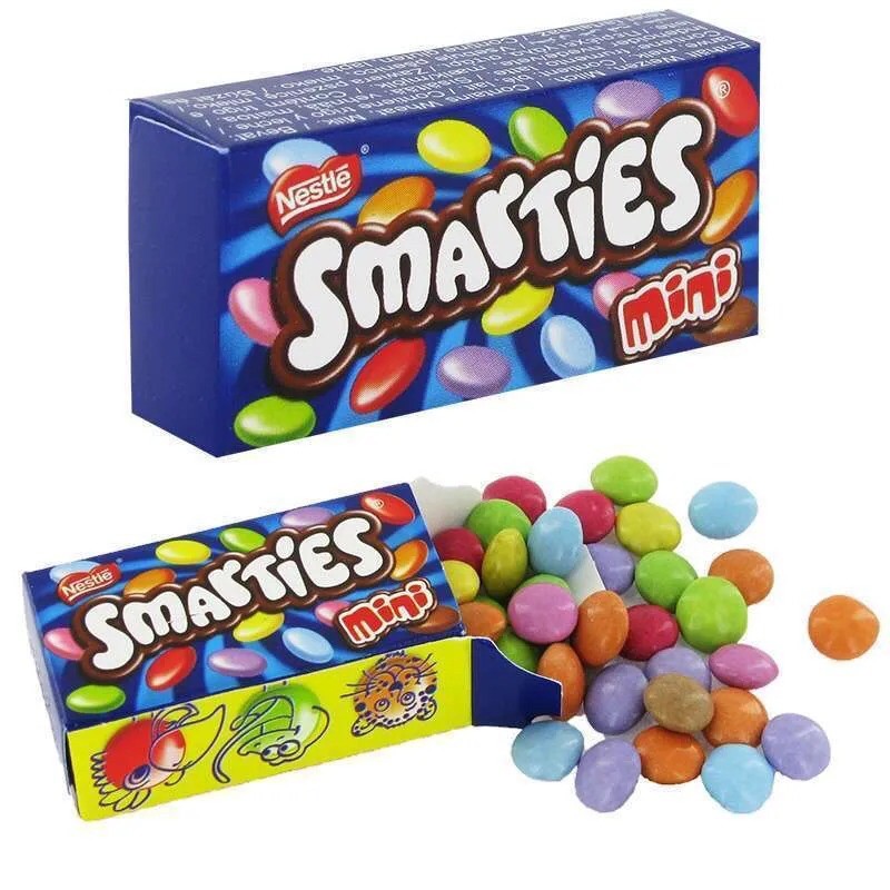 Smarties Mini 14.4grams Eceran Smarties Coklat Chocolate Candy shells smarties