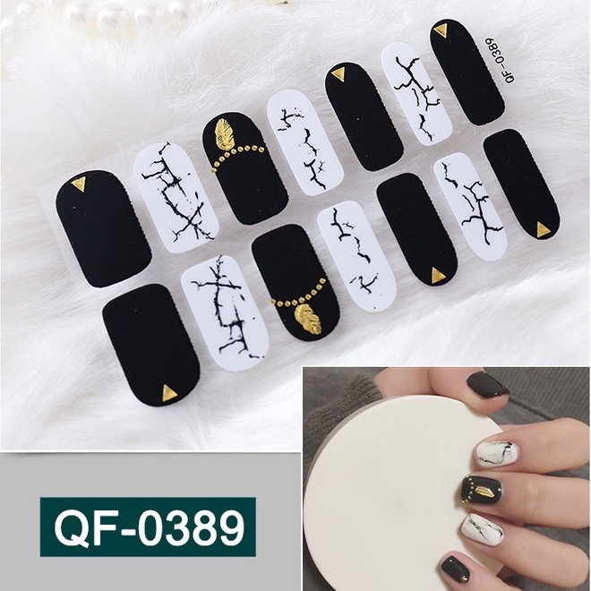 14Pcs / Stiker Kuku / Nail Art Sticker / Stiker kuku motif / Set Stiker Kuku / Stiker Kuku Murah / Nail Art Sticker / Nail Art &amp; Sticker QF Series