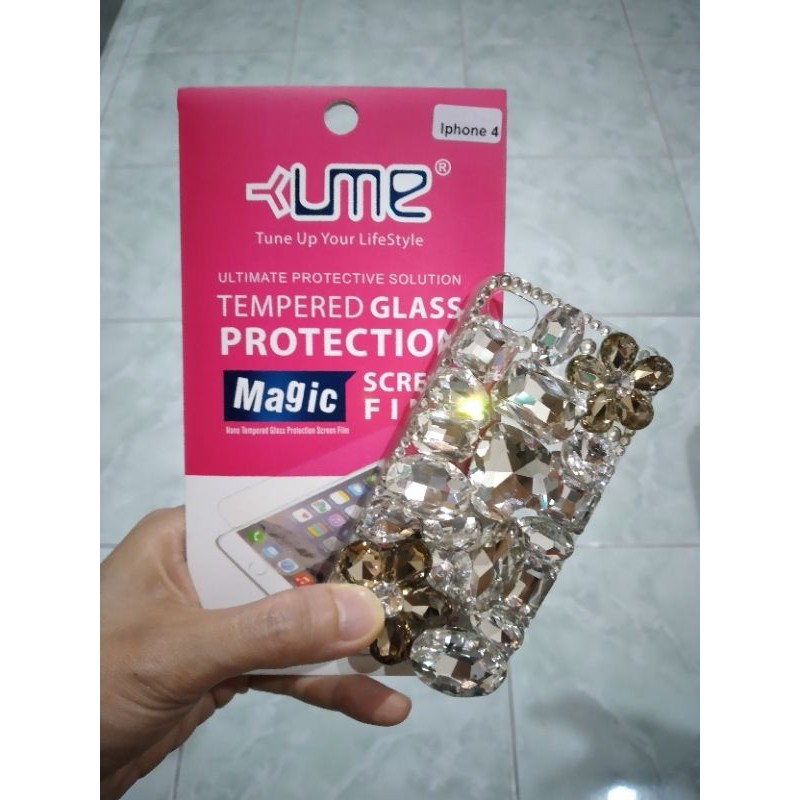 case iphone 4 iphone 4s bekas free tempered glass