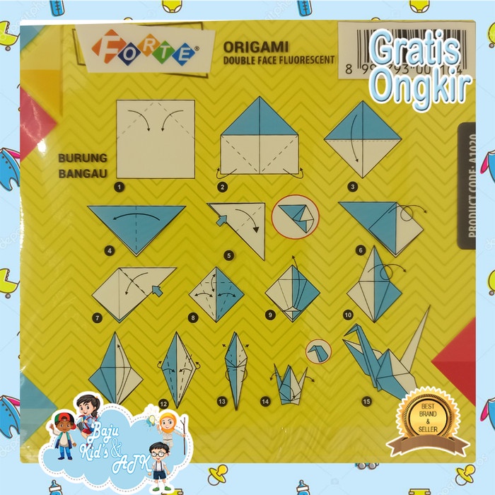 

Senikertas- Kertas Lipat / Origami Double Side / Bolak Balik Warna Forte 20X20 -Kertas-Seni.