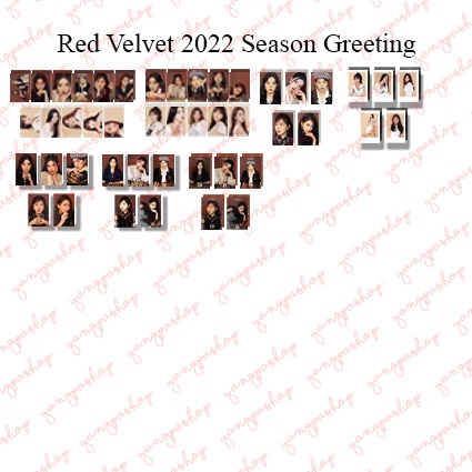 [READY / SET] RV 2022 SEASON GREETINGS REVE PHOTOCARD FAN MADE UNOFFICIAL 22 SG YANGPASHOP IRENE SEU