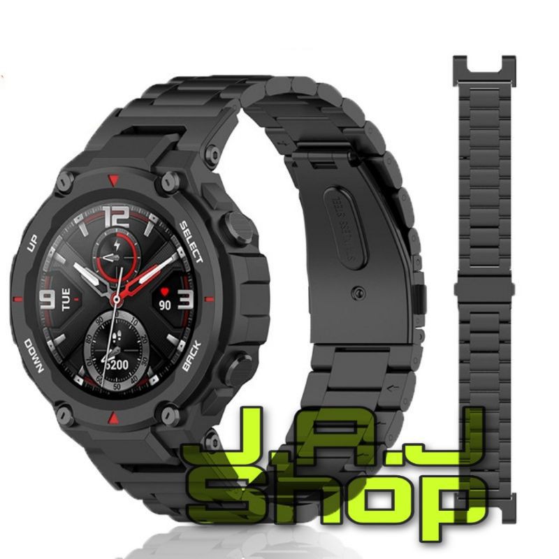 STAINLESS STEEL STRAP TALI JAM TANGAN WATCH BAND AMAZFIT T REX TREX PRO 1 2 3 ULTRA ACC SMARTWATCH