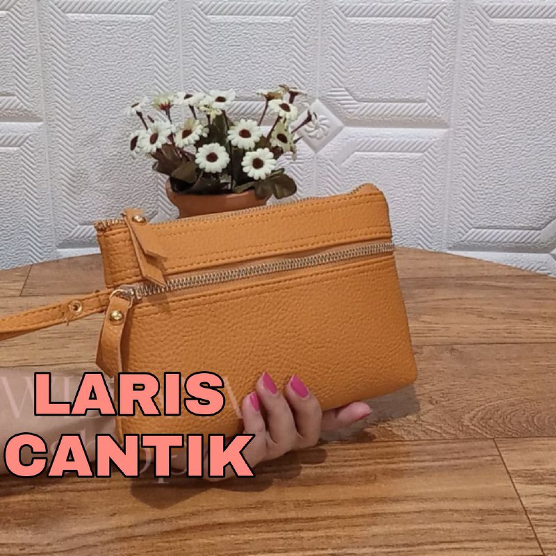 OMI DOMPET WANITA MURAH POUCH PAVIRUT SEMUA MASUK HP KUNCI HAND BAG ALL IN ADA TALI-KUNING 3 RISLETING