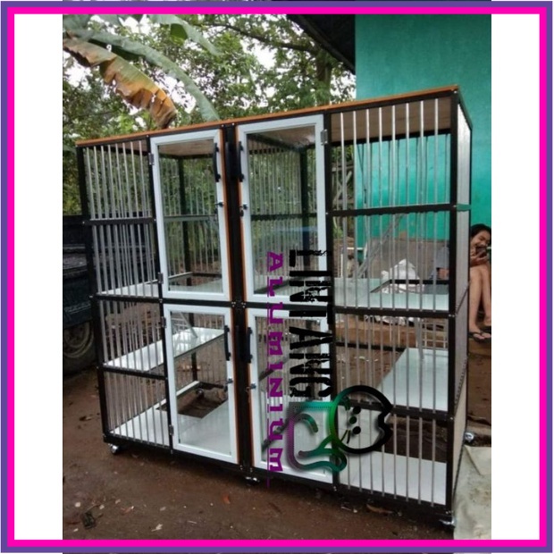 Kandang Kucing Aluminium Minimalis 4kamar