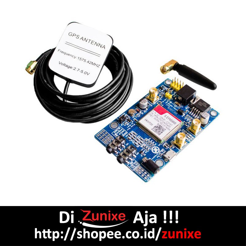 SIM808 GSM GPRS GPS MODULE BOARD ARDUINO RASPBERRY + ANTENNA