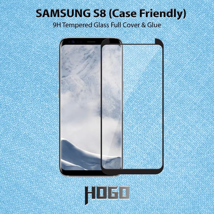 Tempered Glass HOGO 3D SAMSUNG Galaxy S8 Case Friendly