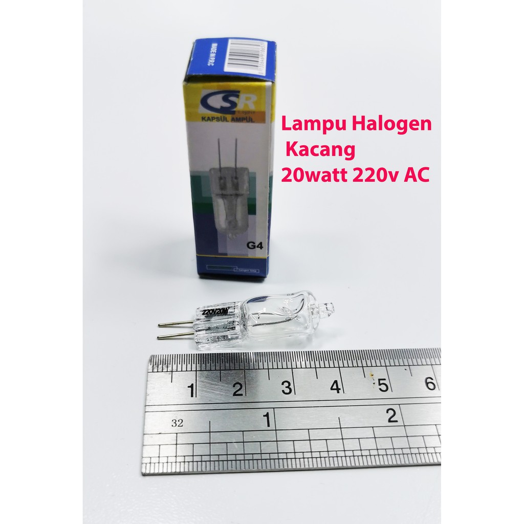 LAMPU HALOGEN KACANG 220V AC 20 watt