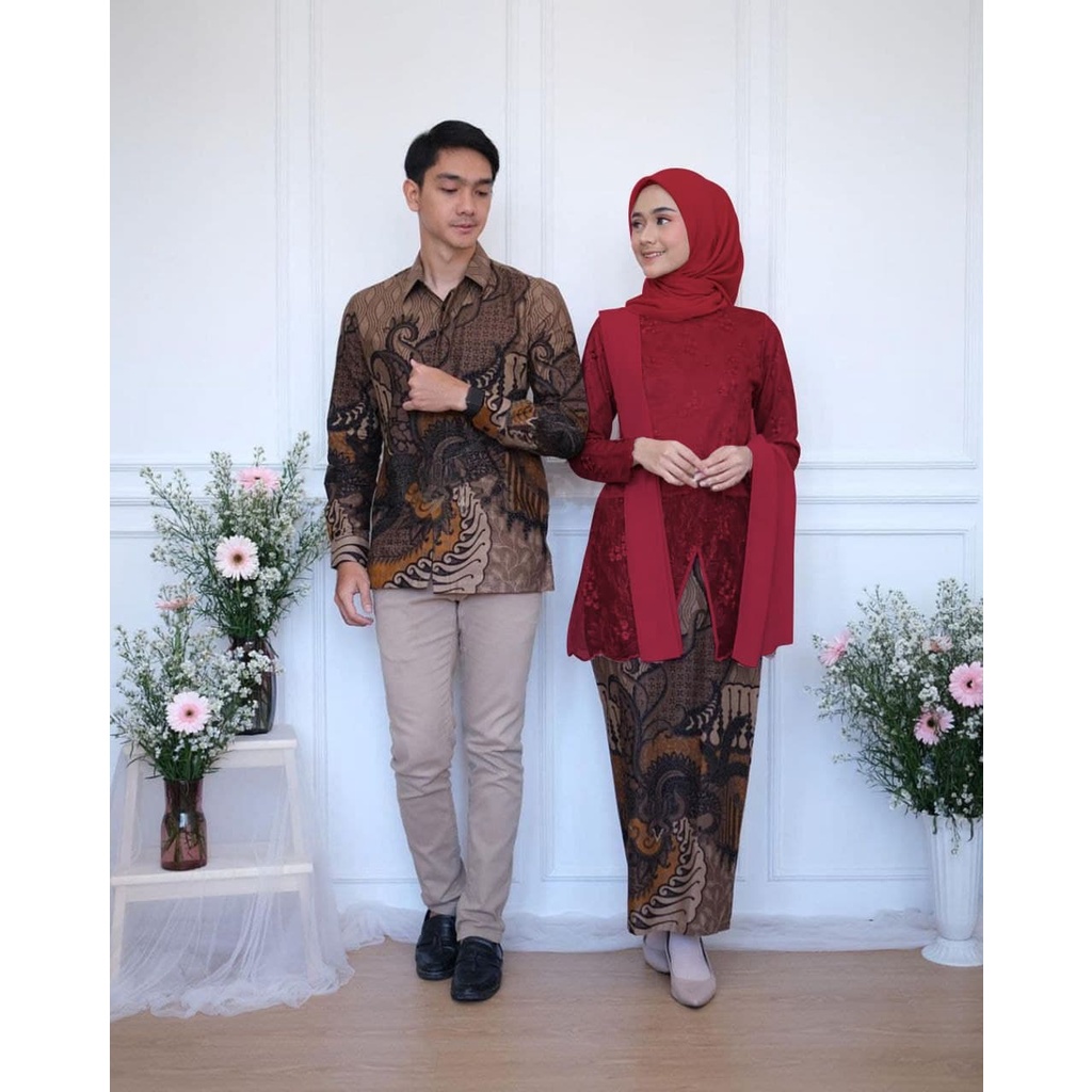 Kebaya Couple Modern Kebaya Tunangan Lamaran Wisuda WIDBATIK - Kebaya Couple Modern, Kebaya Tunangan Lamaran, Kebaya Wisuda, Kebaya Kondangan, Batik Couple akt shoop akitaid