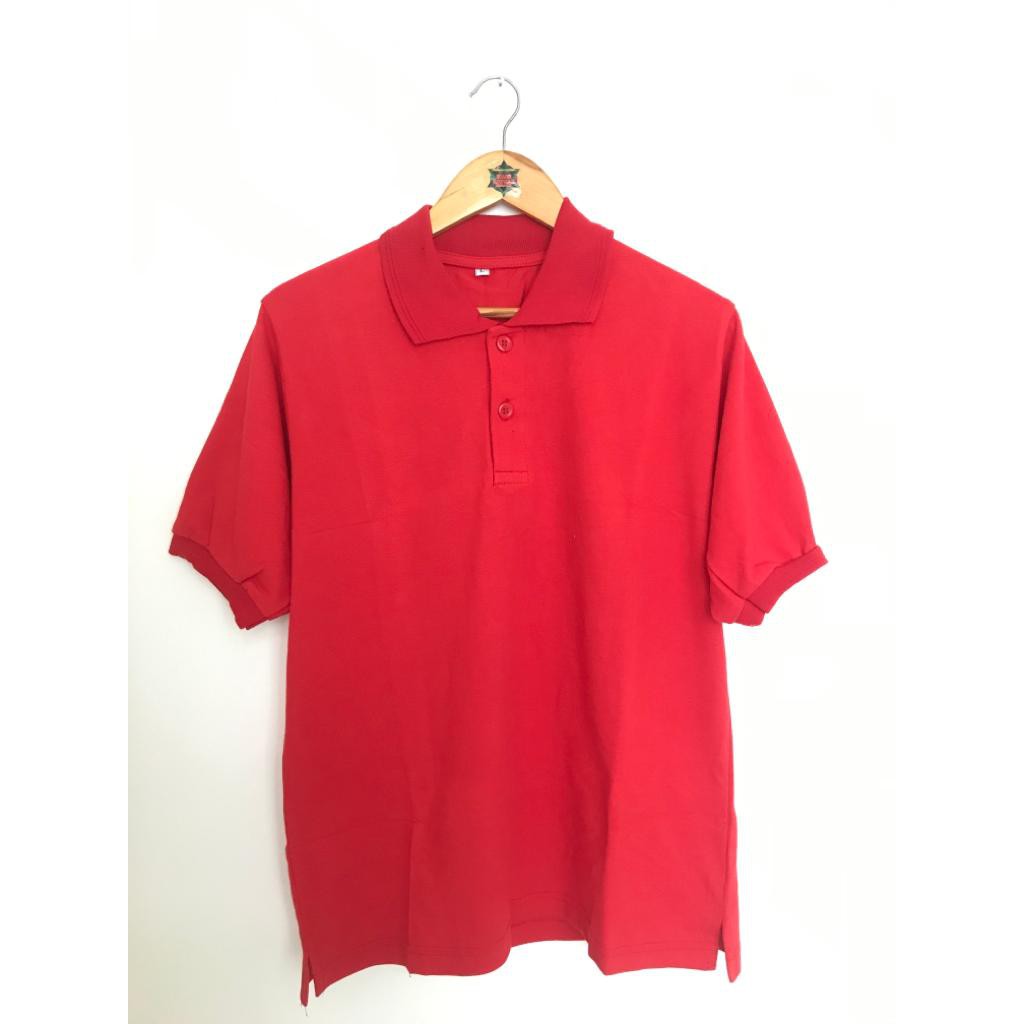 POLO SHIRT PRIA/ warna merah/baju kaos kerah polos bahan lacoste murah
