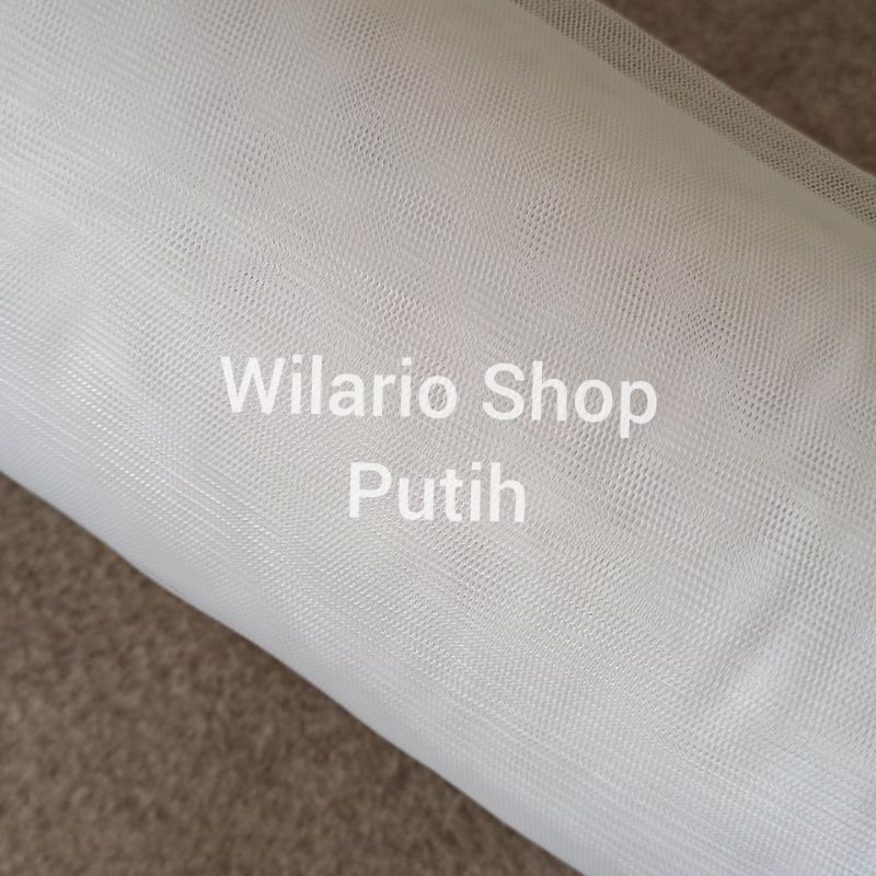 KAIN TILE HALUS LEMBUT | KAIN TULE | KAIN TULLE | KAIN TILLE | SOFT TILE | SOFT TULLE-Putih