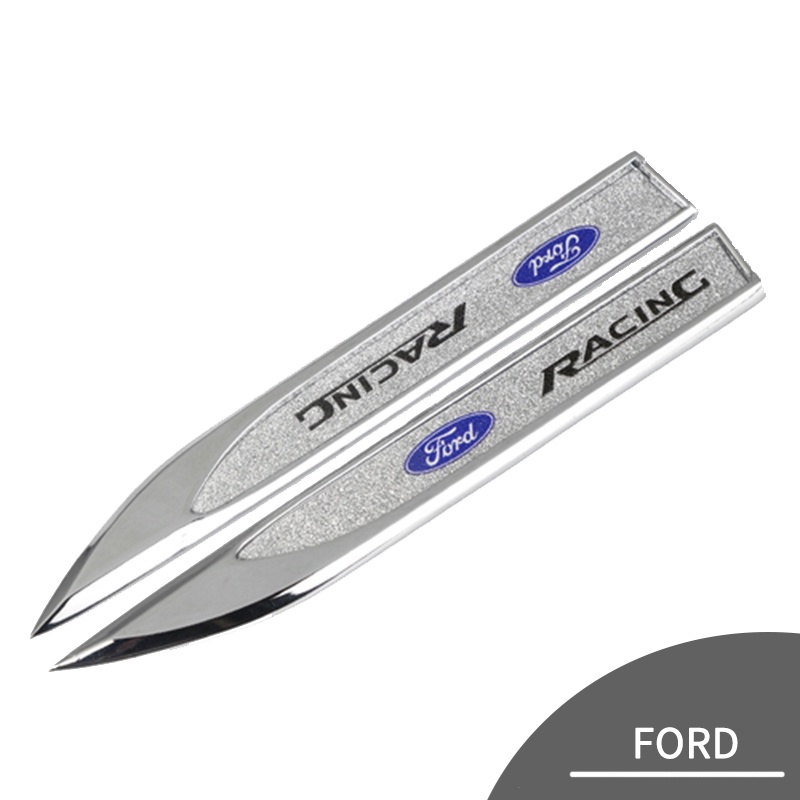 2pcs Stiker Logo Ford Bahan Metal Aksen Berlian Imitasi Untuk Fiesta Ranger Ecosport Focus