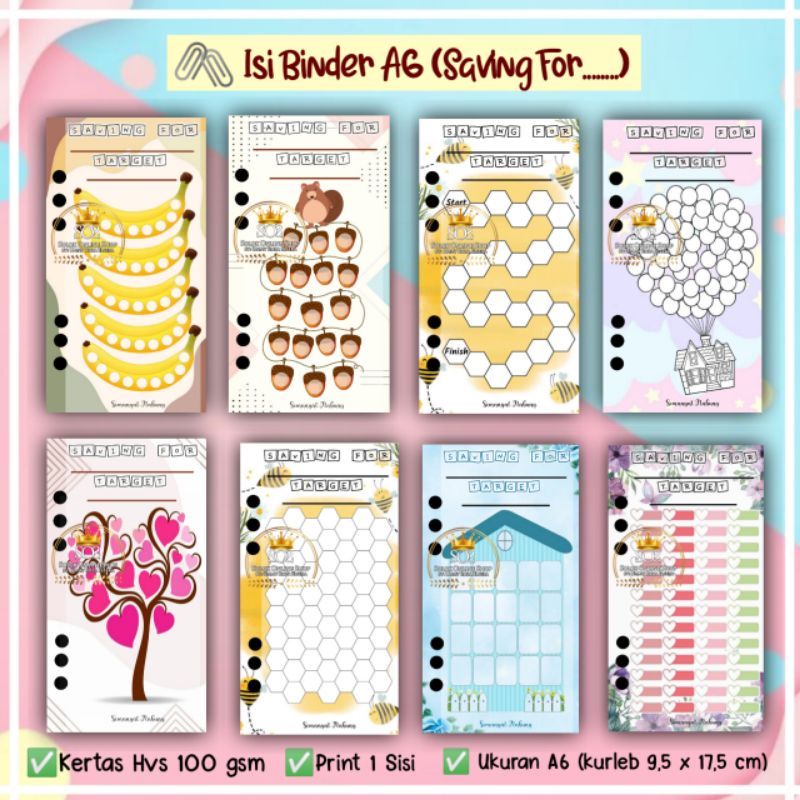 

Saving For... | Sinking Funds Kertas Binder A6