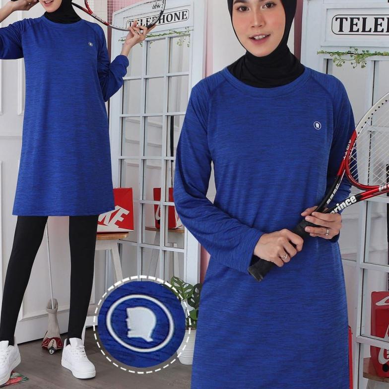 Tunik Tunic Baju Kaos Pakaian Atasan Sport Sports Sporty Olahraga Wanita Cewek Muslim Muslimah Misty