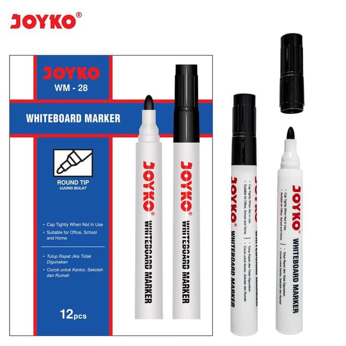 

HOT SALE Whiteboard Marker / Spidol Papan Putih Joyko WM-28 / 1 BOX 12 PCS Terjamin