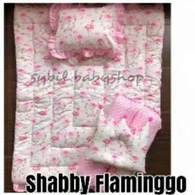 Baby Bed Set Bedcover Shabby Flaminggo