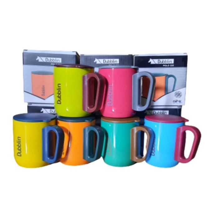 TERLARIS!! Mug DUBBLIN 220 Ml - Thermos Mug Gelas Polo Warna / Harga 1pcs