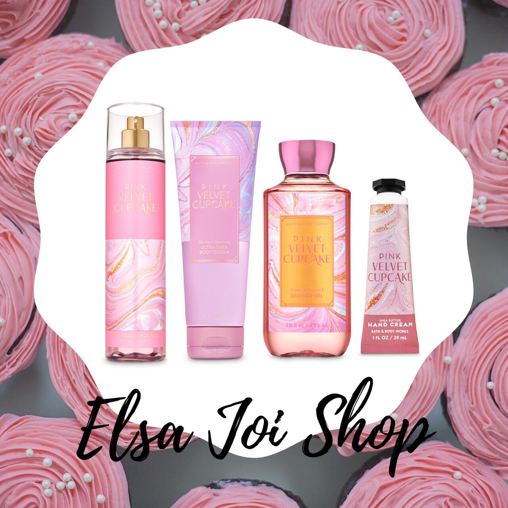 BBW Bath &amp; Body Works Pink Velvet Cupcake SERIES