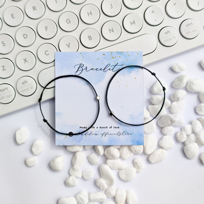 * 2 pcs Gelang tali super simple gelang couple polos tipis