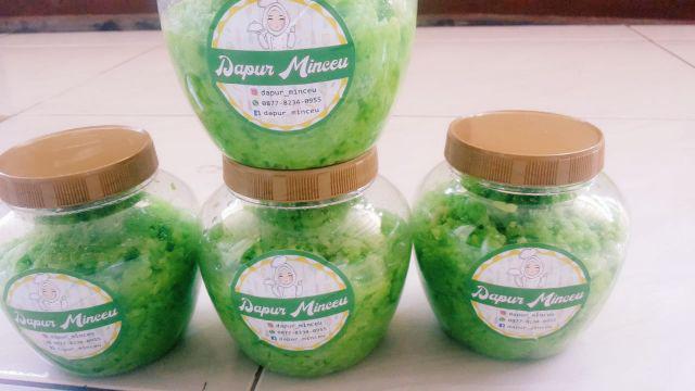 Wadah Toples Jar Botol Plastik Kue Kering Lebaran Bulat Apel 300ml