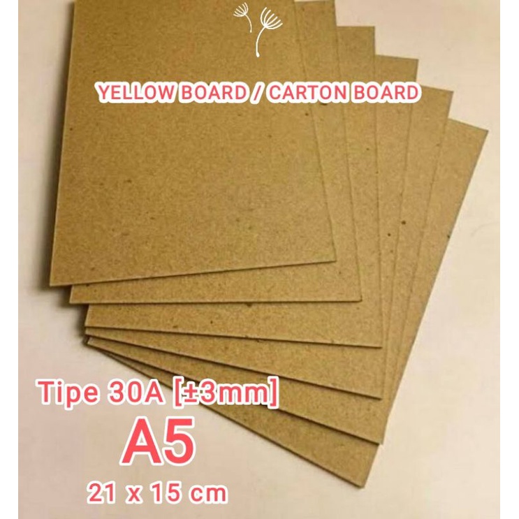 

Karton Board / Yellow Board - A5 (21 x 15cm) - Tipe 30 40 60