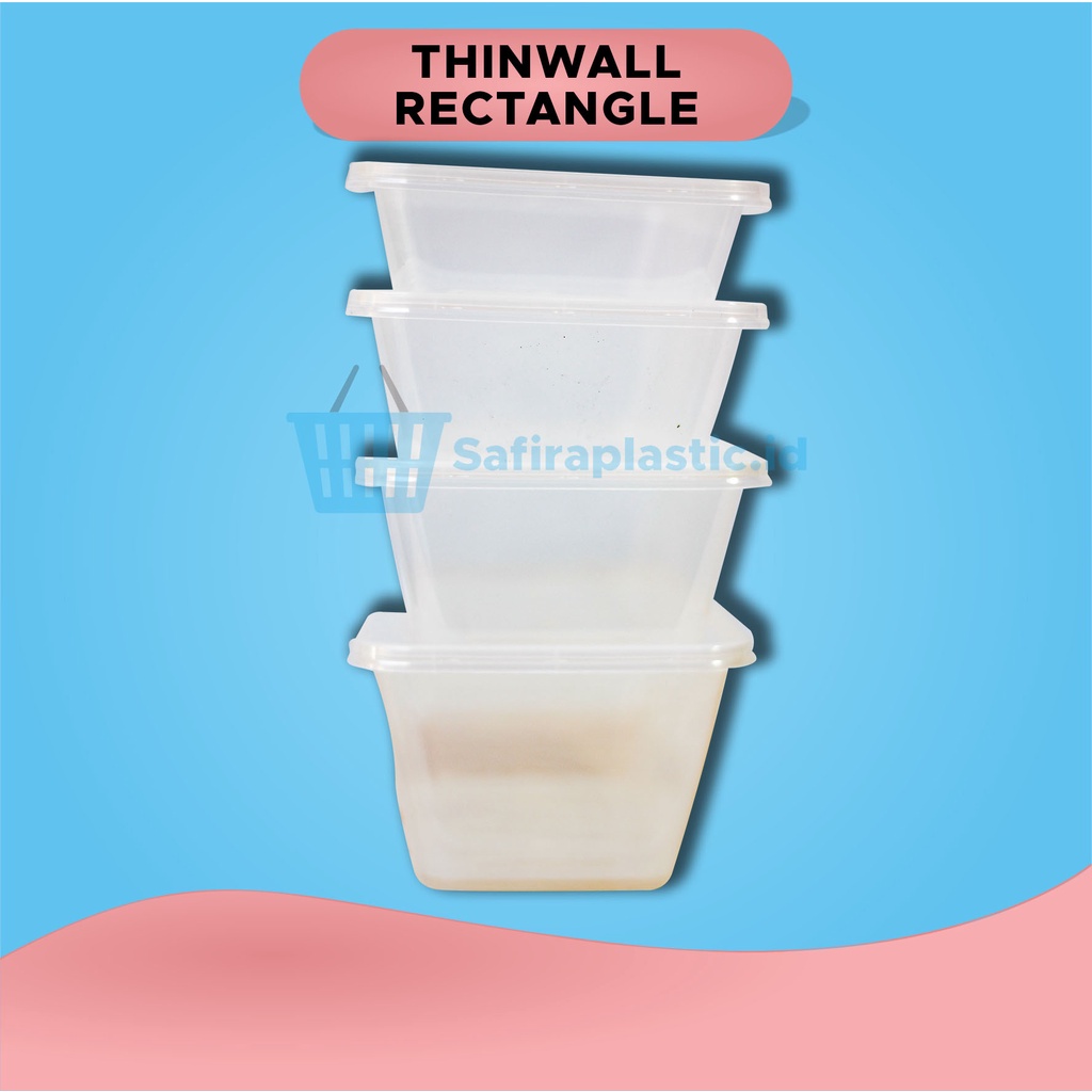 Thinwall Rect Merk LUX | Box Kotak Makan 500 ml