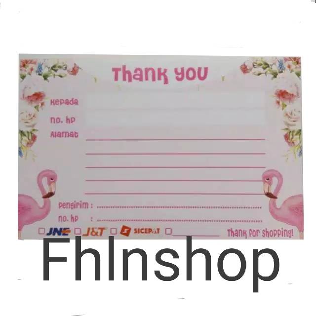 

(10pcs) stiker label pengiriman olshop/ label expedisi sticker tema flamingo dropship