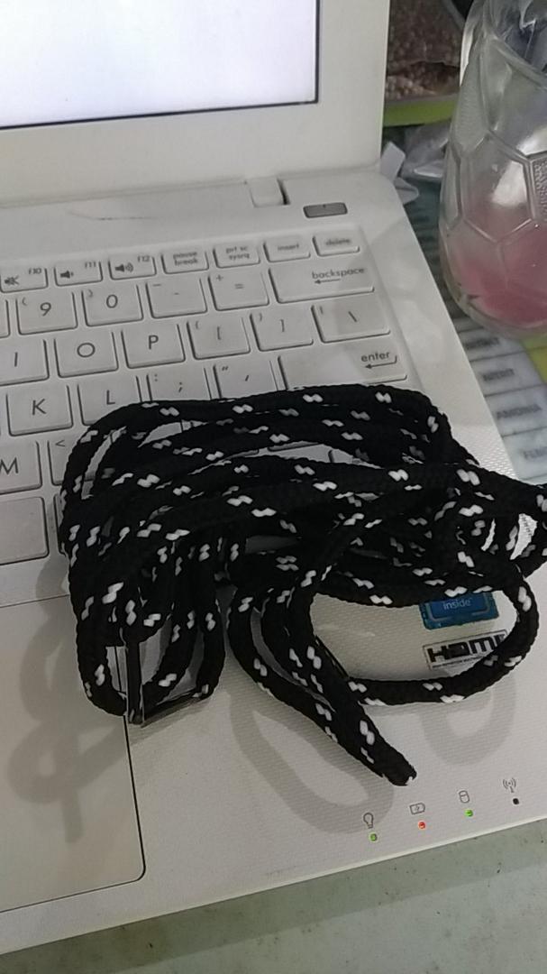 Tali Sepatu Off White Bulat Motif 2 Warna / Shoelace Untuk Sneaker