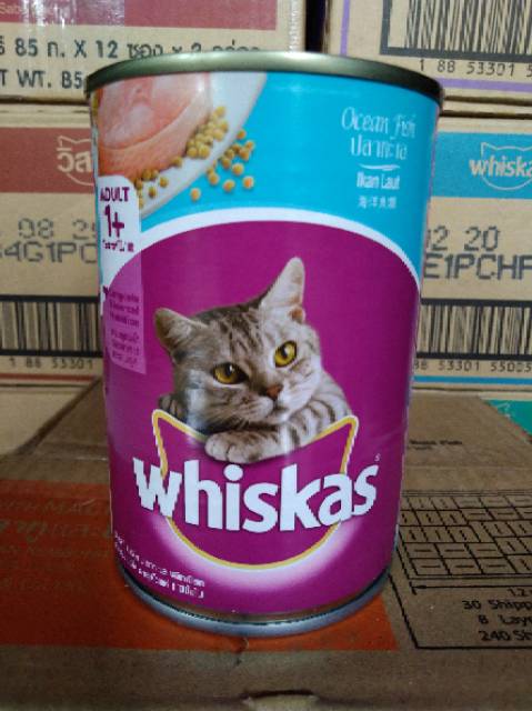 WHISKAS KALENG 400GR TUNA/OCEAN FISH