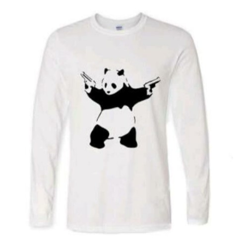 KAOS BAJU LENGAN PANJANG LUCU PRIA WANITA WWF PANDA