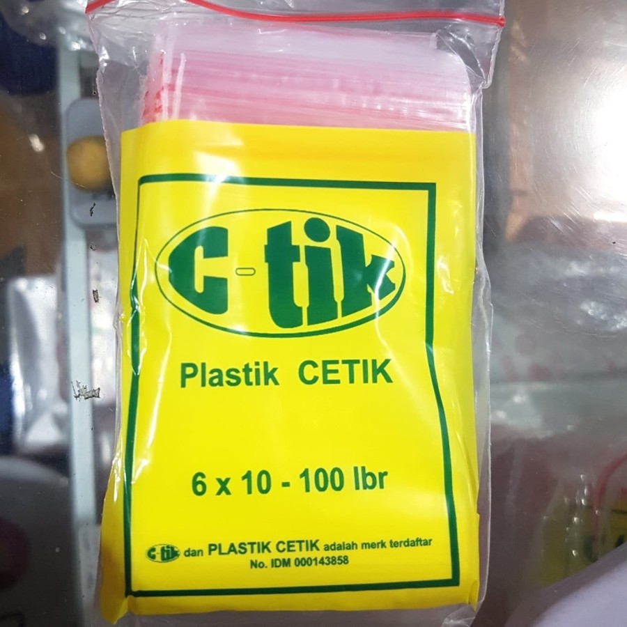 [GRAY.STORE 178] MURAH ISI 100LEMBAR Klip Plastik Ukuran 6x10 (Plastik Cetik) merk C-tik