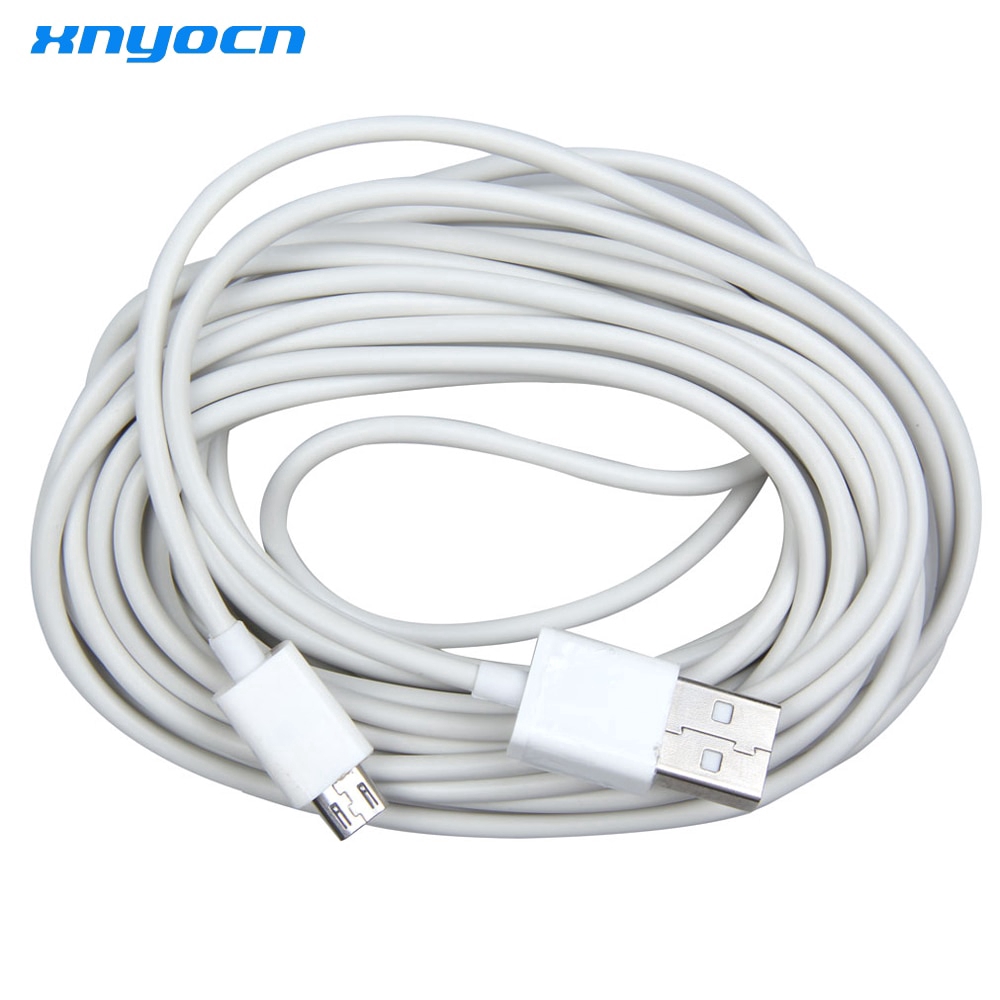 Kabel data micro USB 5 M kabel pengisian kabel data tambahan Adaptor kabel Micro USB ke kabel pengisian USB Kabel data tambahan Cocok untuk LG/xiaomi/Samsung S10 Plus Lite