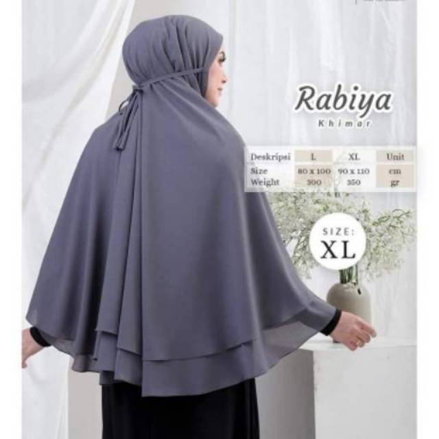 HIJAB INSTAN RABIYA KHIMAR  L &amp; XL  || YASMEERA