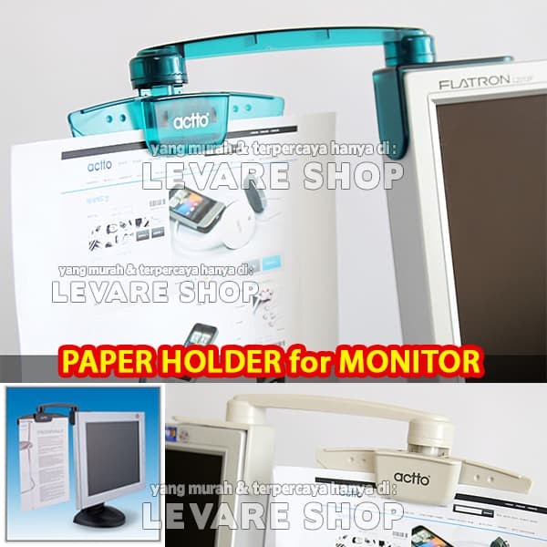 

READY Paper Holder Clip Klip Gantung Kertas File Dokumen di Monitor Komputer - BLACK TERMURAH
