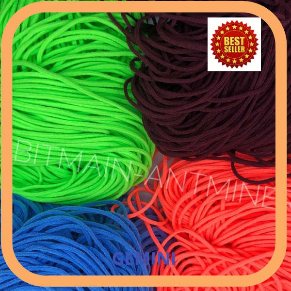 

Tali masker elastis 2.8mm round - hijau stabilo 2.8MM