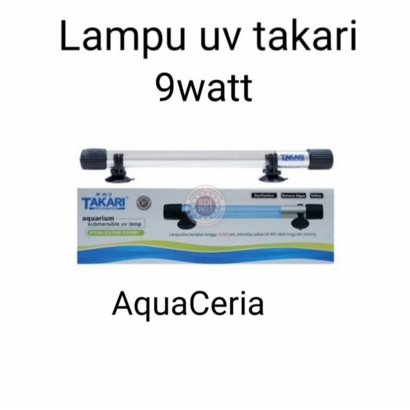 lampu uv takari 9 watt lampu uv celup aquarium