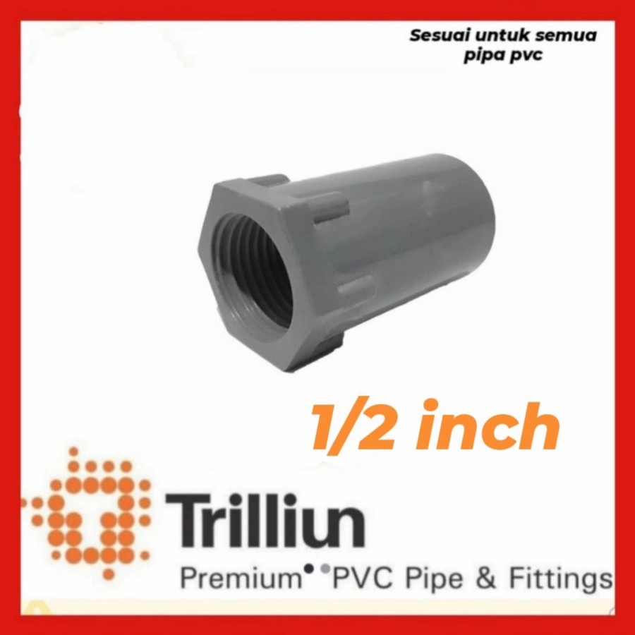 Sok Drat Dalam 1/2&quot; TS Trilliun-Faucet Socket 1/2&quot; TS TRILLIUN