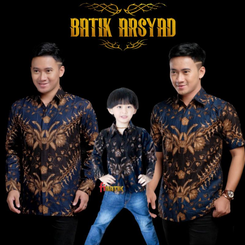 TERBARU Couple sweet || couple batik ayah dan anak cowok BATIK Motif Keris Navy terbaru dan termurah