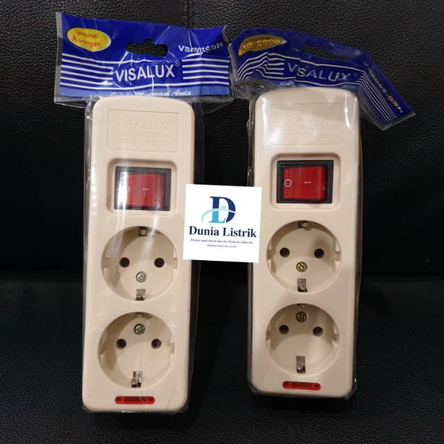 stop kontak saklar 2 lubang visalux