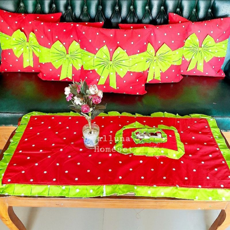 Set Sarung Bantal Sofa ,Taplak meja