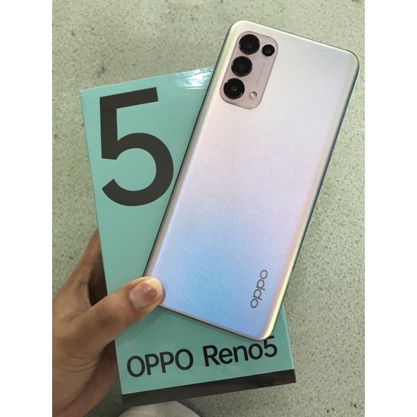 HANDPHONE SECOND SEKEN OPPO RENO 5 8/128 PUTIH GARANSI PANJANG