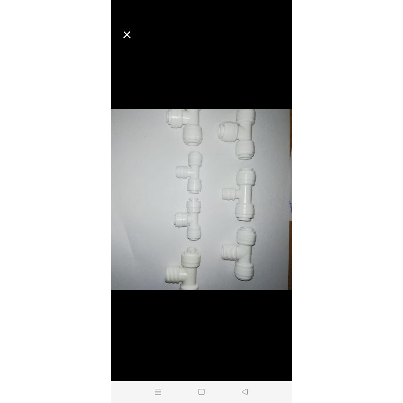 Tee 3/8 tube x 1/4 tube x 3/8 tube