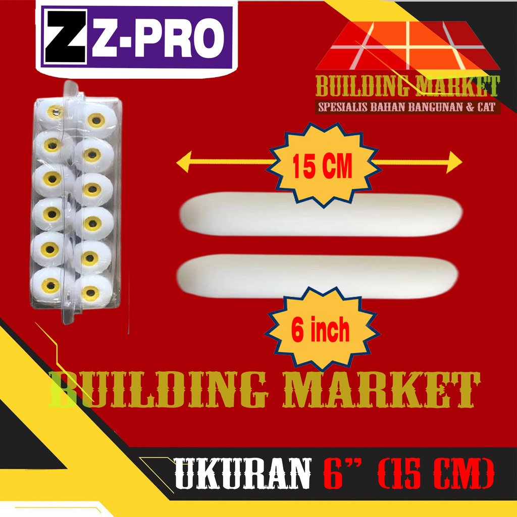 REFILL KUAS ROLL CAT TEMBOK BUSA KUAS ROL CAT MINYAK Z-PRO 6 INCH