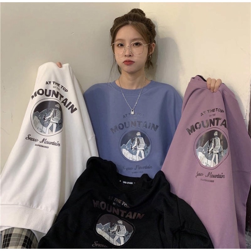 Montain sweater wanita oversize | sweater korean | sweater big size | Oblong sweater
