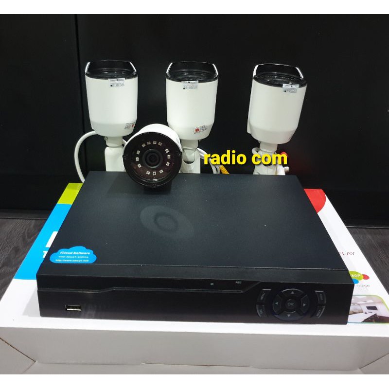 paket cctv 4 chanel 5mp 1080p turbo hd ir sony exmor full outdoor body besi anti air