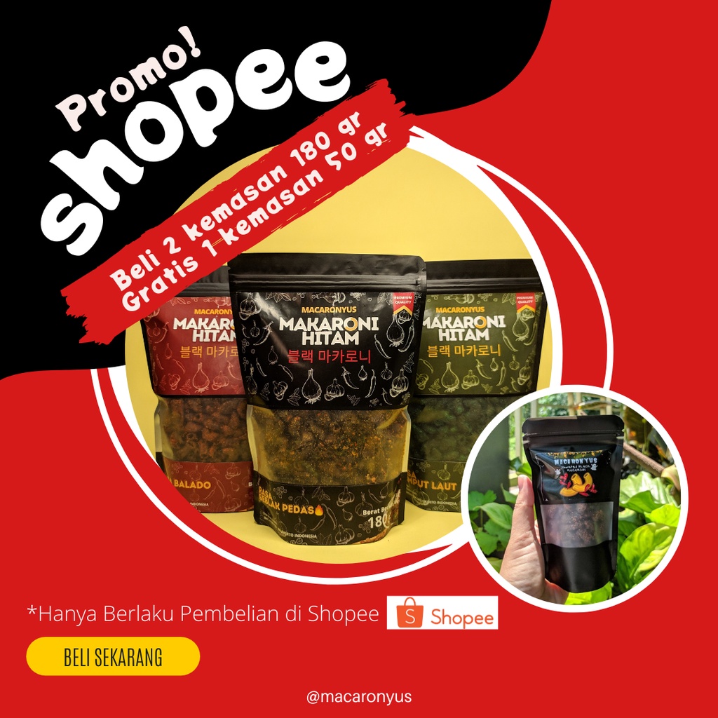

MACARONYUS KEMASAN 180 Gram Makaroni Hitam Makaroni Pedas Makaroni Murah Makaroni Rasa Seblak